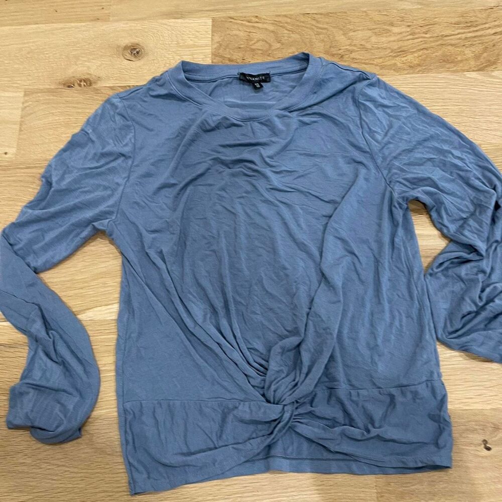 Blue Long Sleeved Top by dynamite in size small